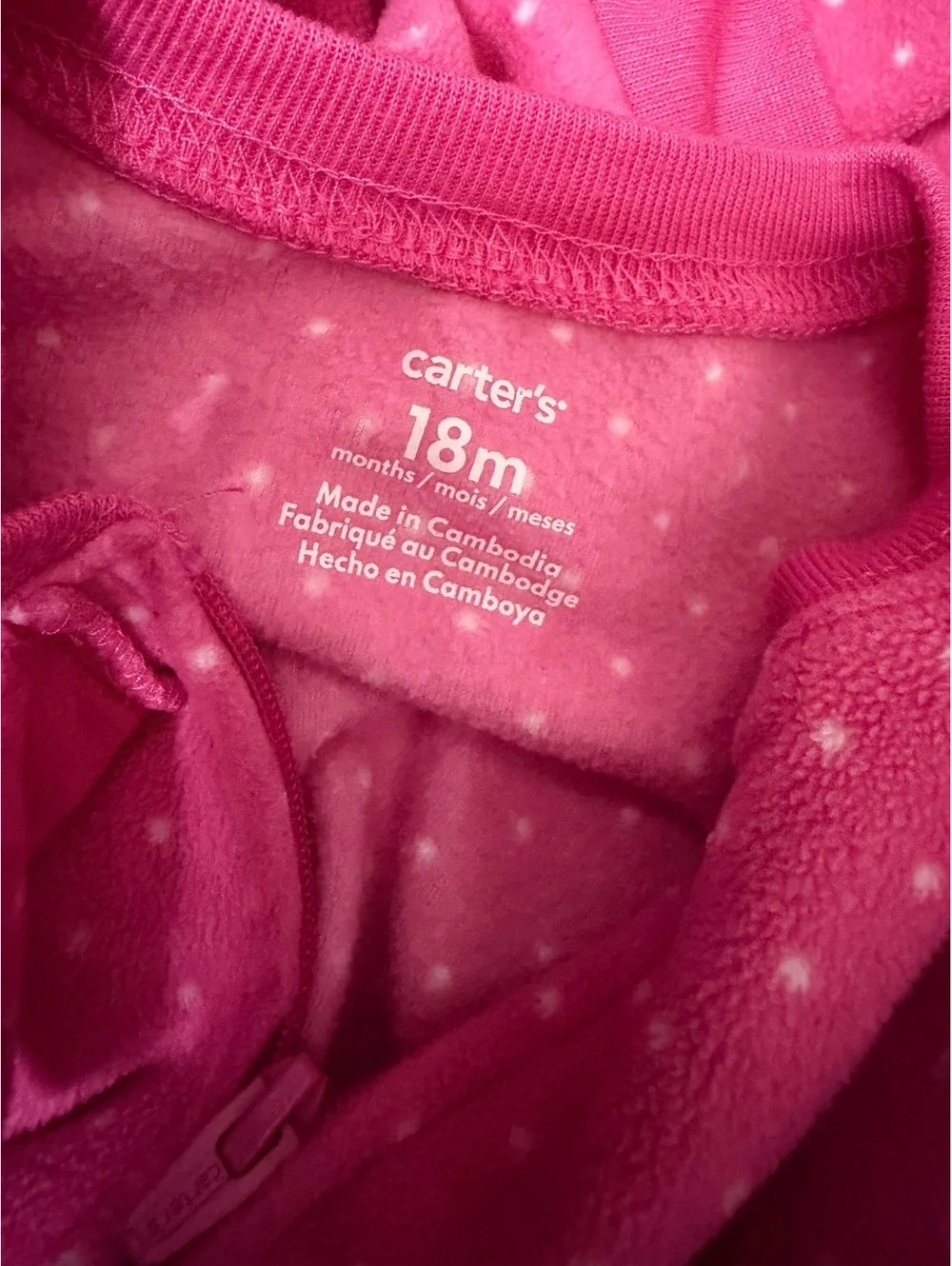 18m • Carter’s • Baby Toddler Girl Fleece Sleeper